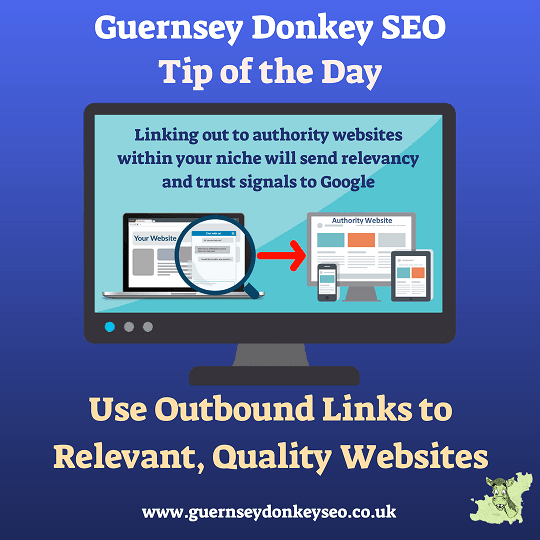 Use outbound links to relevant, quality websites
