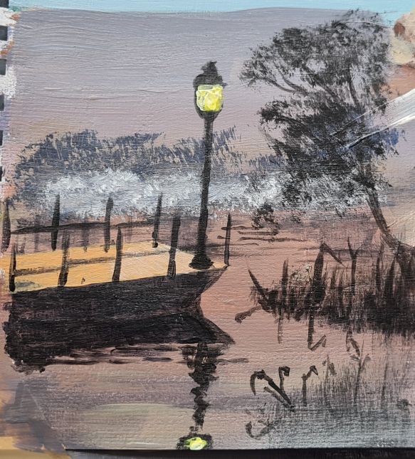 My third completed painting. Painted in Guernsey but where it is, I do not know.