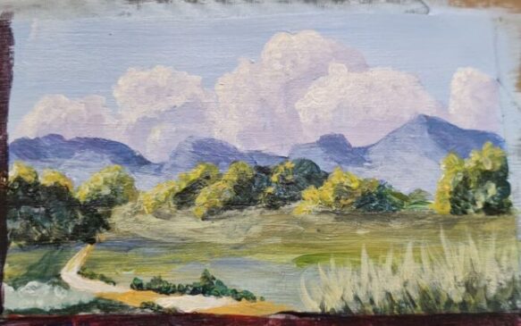 My second completed painting. Painted in Guernsey again, but obviously not from Guernsey.